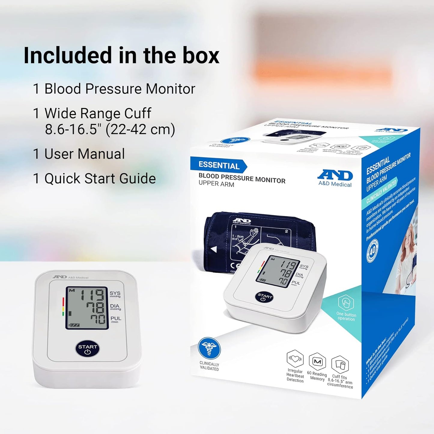 Automatic Blood Pressure Monitor – Clinically Validated with Arrhythmia Detection & WHO Color-Coded Indicator