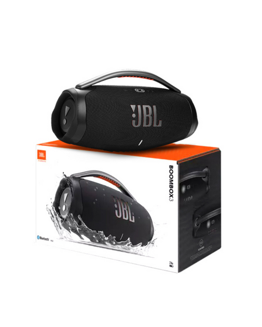 JBL Boombox 3 Portable Bluetooth Speaker – Waterproof, 24-Hour Battery, Deep Bass, PartyBoost, Black