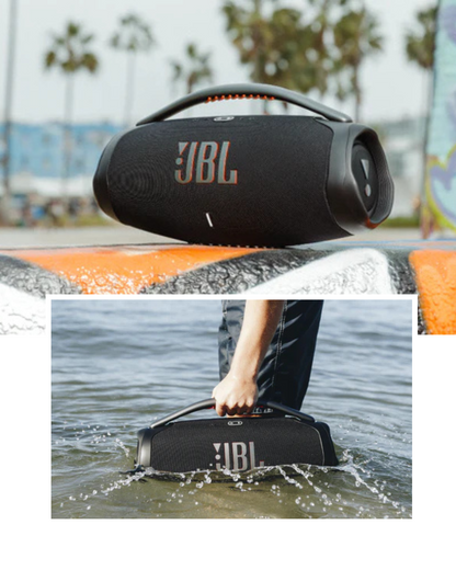 JBL Boombox 3 Portable Bluetooth Speaker – Waterproof, 24-Hour Battery, Deep Bass, PartyBoost, Black