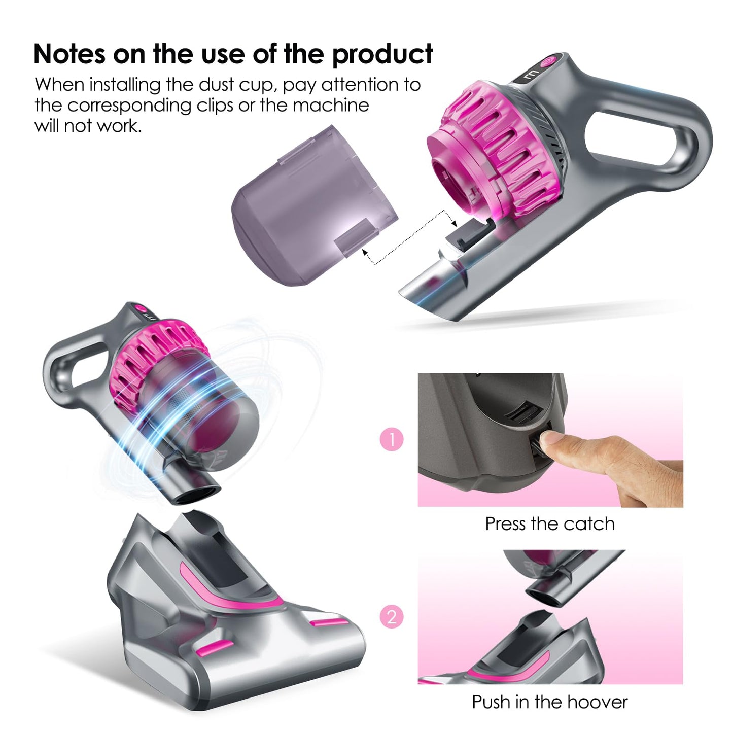 INGUNAR 4-in-1 Dust & UV Vacuum – Deep Clean for Beds, Sofas & Fabrics