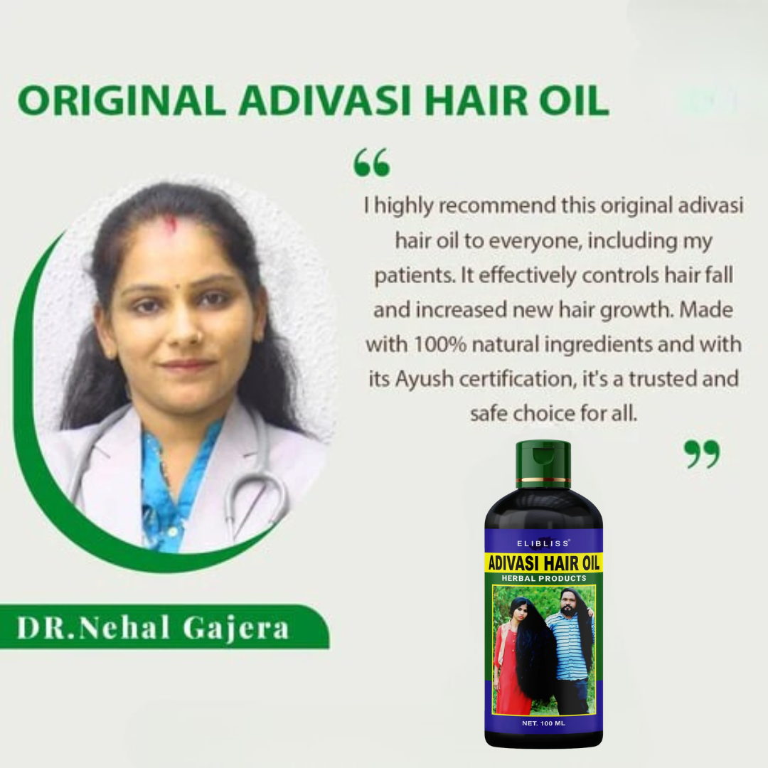 Adivasi Herbal Hair Growth Oil 250 ML – Pure Ayurvedic Anti‑Hair‑Fall Oil with FREE Gift