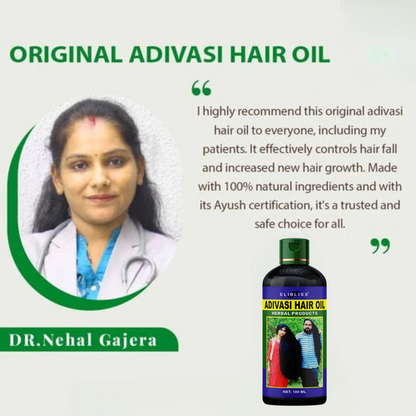 Adivasi Herbal Hair Growth Oil 250 ML – Pure Ayurvedic Anti‑Hair‑Fall Oil with FREE Gift