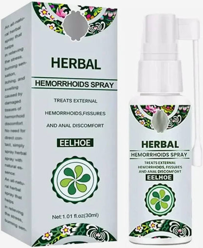EELHOE Herbal Hemorrhoids Spray - Natural Relief for Hemorrhoids, Fissures & Anal Discomfort - External Piles Treatment, Anti-Itch, Pain & Swelling Relief