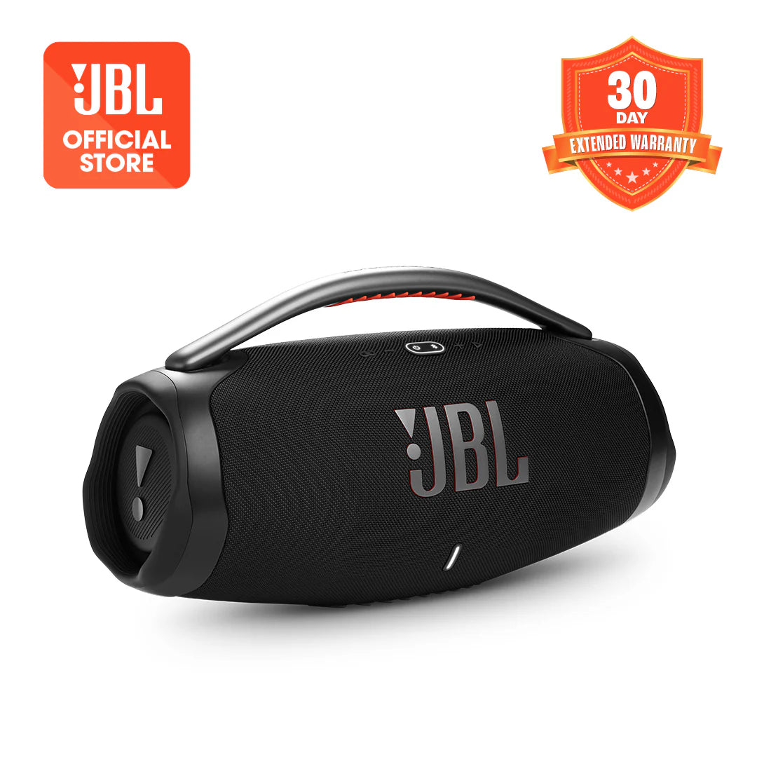JBL Boombox 3 Portable Bluetooth Speaker – Waterproof, 24-Hour Battery, Deep Bass, PartyBoost, Black