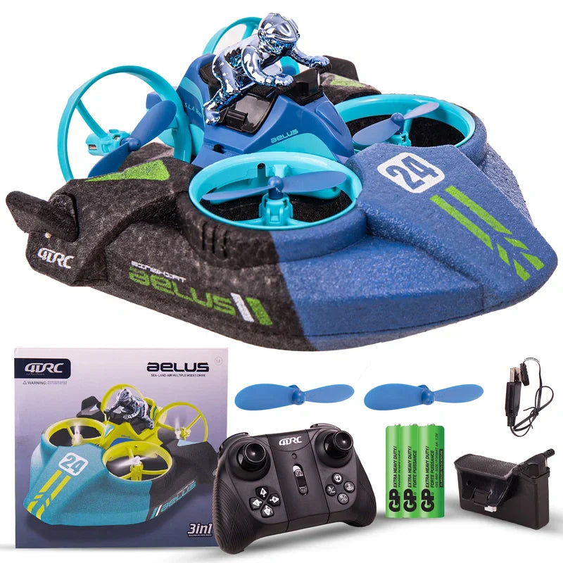 Quadcopter Remote Control Drone 3-in-1 – Air, Water & Land Explorer