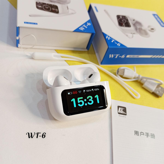 WISME WT-6 Smart AirPods – Bluetooth 5.3 | Android & iOS Compatible