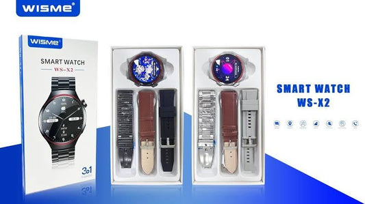 Wisme WS X2 Smart Watch with 3 Interchangeable Straps – Your Ultimate Fitness and Style Companion