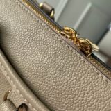 Replica Louis Vuitton beige Trianon bag in monogram empreinte leather, high-quality designer dupe with free shipping (1)