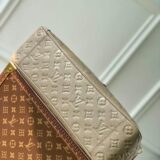 Replica Louis Vuitton beige Trianon bag in monogram empreinte leather, high-quality designer dupe with free shipping (1)